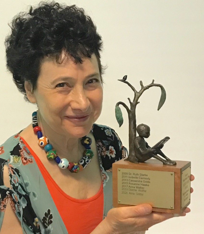 Anna Ciddor with Nance Donkin Award trophy